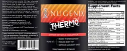 Label for Nugenix Thermo