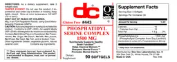 Label for Phosphatidyl Serine Complex 1500 mg