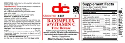 Label for B-Complex w/Vitamin C Time Release