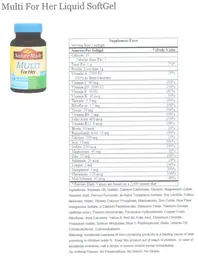 Label for Multi For Her Wtih Iron & Calcium