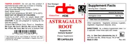 Label for Astragalus Root