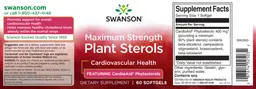 Label for Maximum Strength Plant Sterols