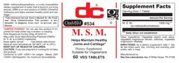Label for M. S. M.