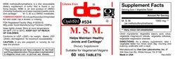 Label for M. S. M.