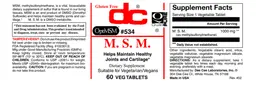 Label for M. S. M.
