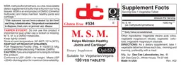 Label for M. S. M.