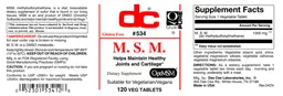 Label for M. S. M.