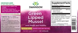 Label for Green Lipped Mussel 500 mg