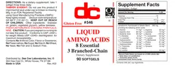 Label for Liquid Amino Acids