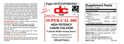 Label for Super-Cal-600