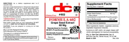 Label for Formula 602