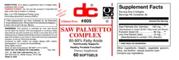 Label for Saw Palmetto Complex