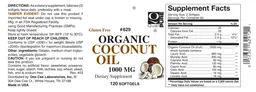 Label for Organic Coconut Oil 1000 mg