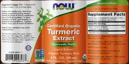 Label for Turmeric Extract