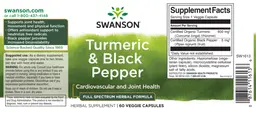 Label for Turmeric & Black Pepper