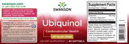 Label for Ubiquinol 100 mg