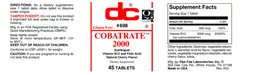 Label for Cobatrate 2000 Natural Cherry Flavor