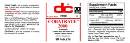 Label for Cobatrate 2000 Natural Cherry Flavor