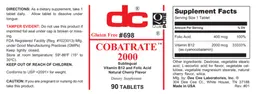 Label for Cobatrate 2000 Natural Cherry Flavor
