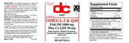 Label for Omega-3 & Q10