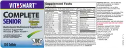 Label for Vitasmart Complete Senior Ultimate Men's