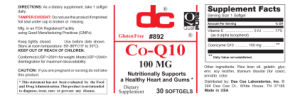 Label for Co-Q10 100 mg