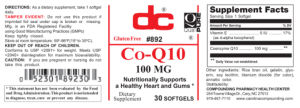 Label for Co-Q10 100 mg