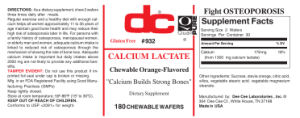 Calcium Lactate Chewable Orange-Flavored