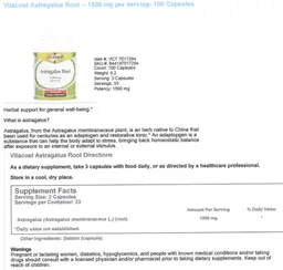 Astragalus Root 1500 mg