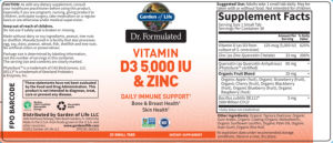 Vitamin D3 5,000 IU & Zinc