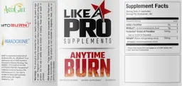 Label for Anytime Burn