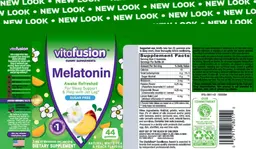 Label for Melatonin 3 mg Sugar Free
