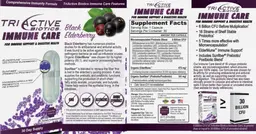 Label for TriActive Biotics Immune Care Black Elderberry