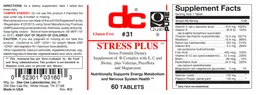 Label for Stress Plus