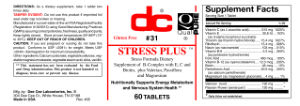 Label for Stress Plus