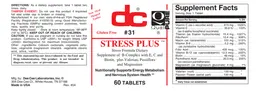 Label for Stress Plus
