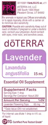 Label for Lavender