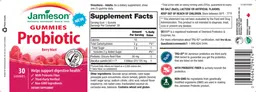 Label for Probiotic Gummies Berry Blast