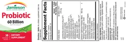 Label for Probiotic 60 Billion