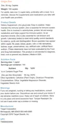 Label for Zinc