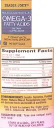 Label for Omega-3 Fatty Acids