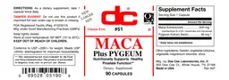 Label for Maca Plus Pygeum