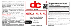 Label for Mega M. S. M.