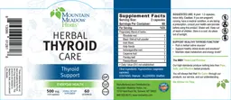 Label for Herbal Thyroid Care