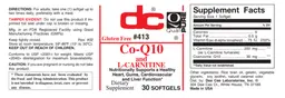 Label for Co-Q10 and L-Carnitine