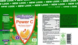 Label for Power C Natural Orange Flavor