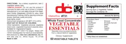 Label for Vegetable Essentials