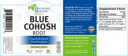 Label for Blue Cohosh Root
