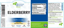 Label for Elderberry