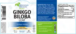 Label for Ginkgo Biloba Leaf